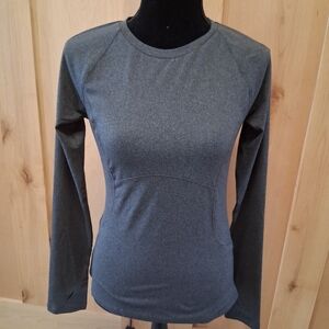 Spyder Active Size S (4-6) Women's Long Sleeve Top with Thumbholes Black Heather
